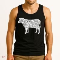 Cow Butcher Beef Cuts Diagram Tank Top thumb 3