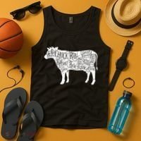 Cow Butcher Beef Cuts Diagram Tank Top thumb 4