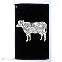 Cow Butcher Beef Cuts Diagram Golf Towel thumb 0