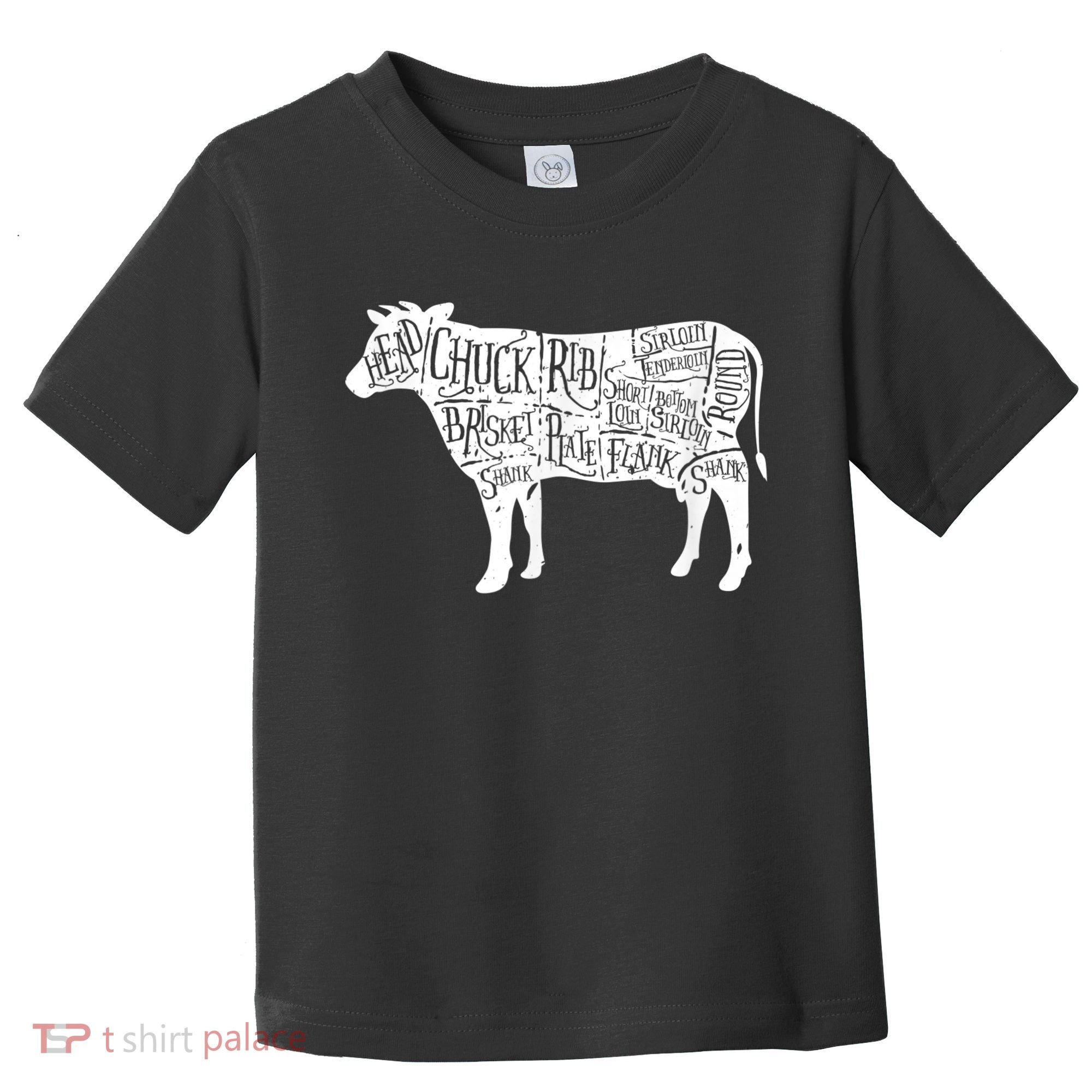 Cow Butcher Beef Cuts Diagram Toddler T-Shirt