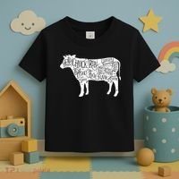 Cow Butcher Beef Cuts Diagram Toddler T-Shirt thumb 3