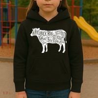 Cow Butcher Beef Cuts Diagram Kids Hoodie thumb 3