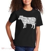 Cow Butcher Beef Cuts Diagram Kids T-Shirt thumb 2