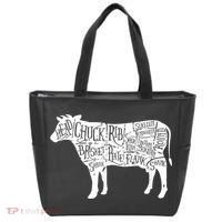 Cow Butcher Beef Cuts Diagram Tote Bag thumb 0