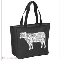 Cow Butcher Beef Cuts Diagram Tote Bag thumb 2