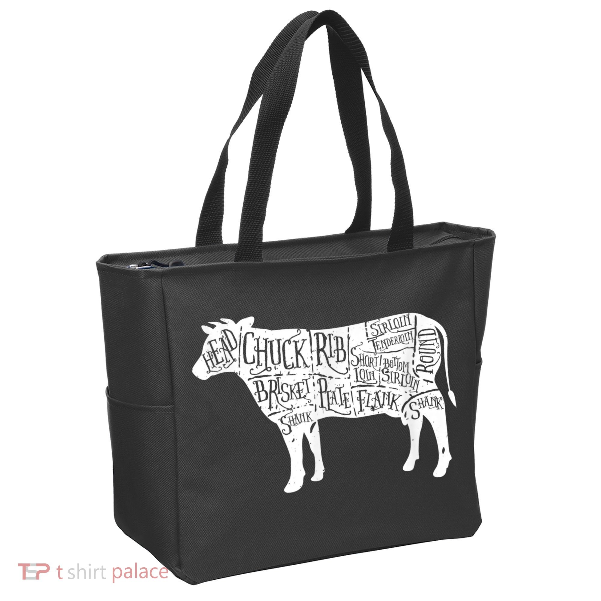 Cow Butcher Beef Cuts Diagram Tote Bag