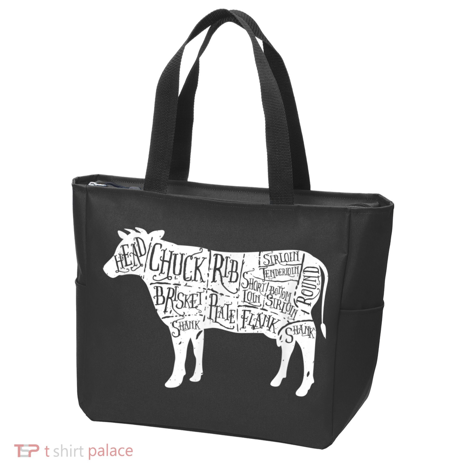 Cow Butcher Beef Cuts Diagram Tote Bag