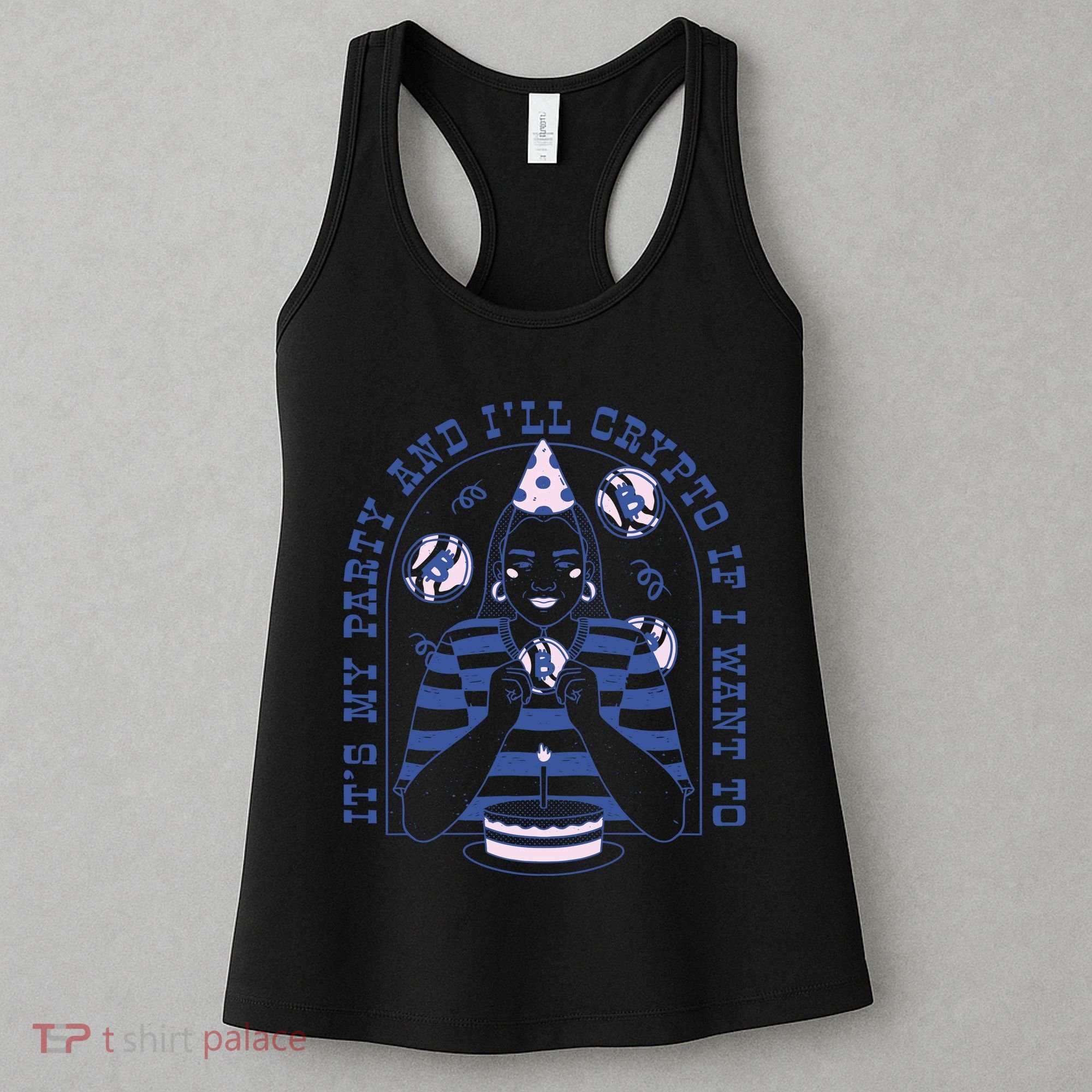Crypto Bitcoin Birthday Funny Women's Tank Top