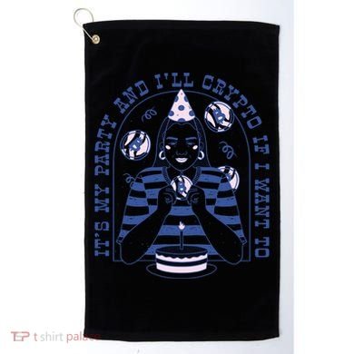 Crypto Bitcoin Birthday Funny Golf Towel