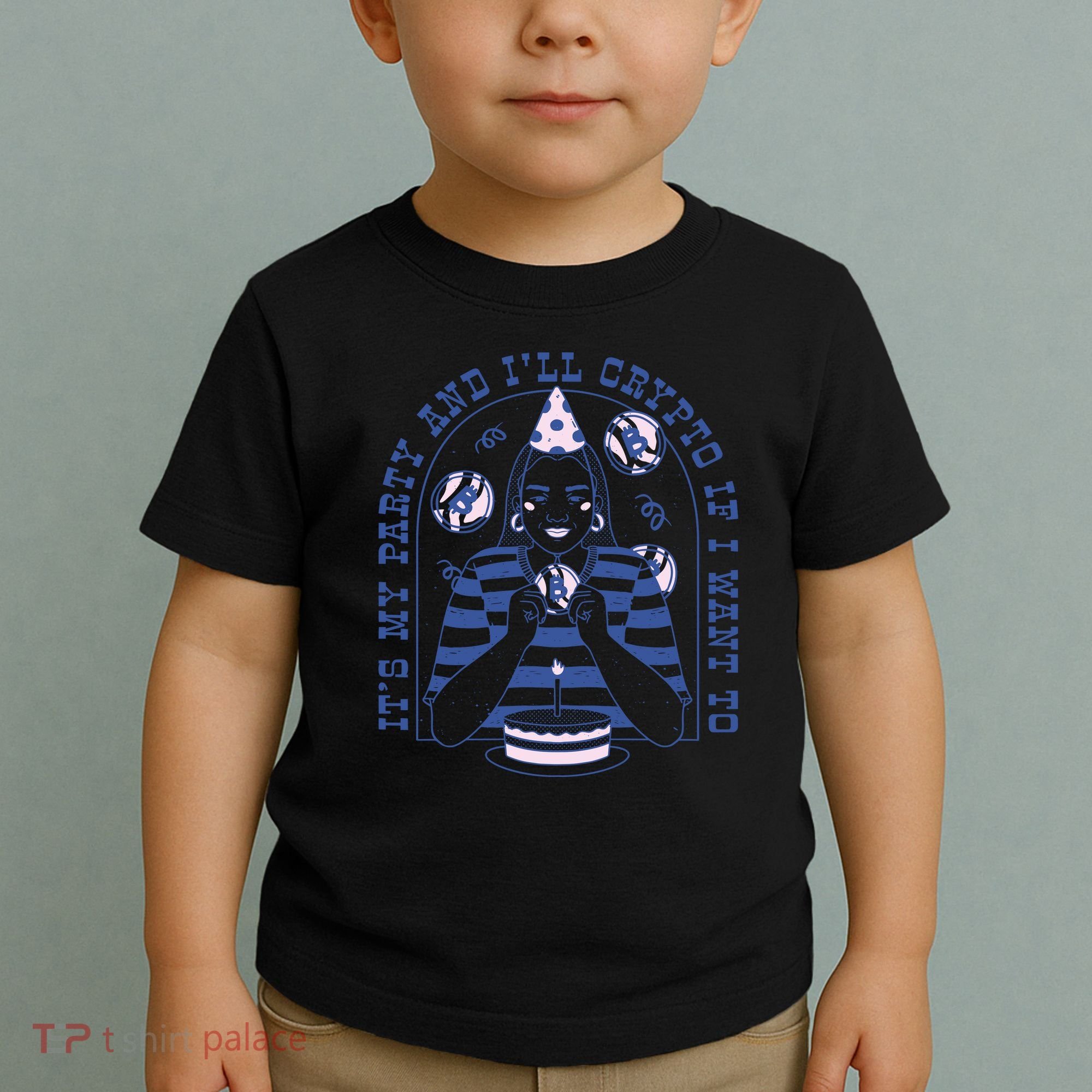 Crypto Bitcoin Birthday Funny Toddler T-Shirt
