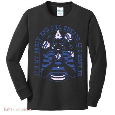 Crypto Bitcoin Birthday Funny Kids Long Sleeve Shirt