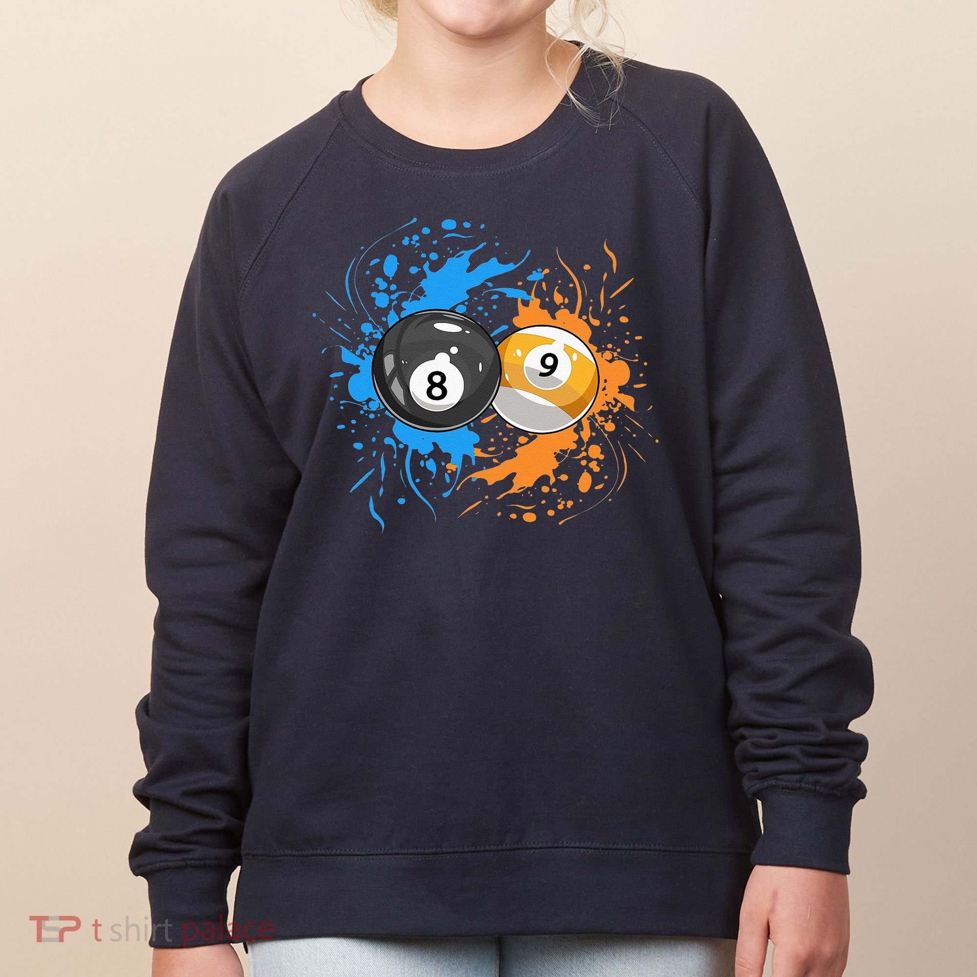 Cool Billiard Balls For 8 Ball And 9 Ball Player Women's Sweatshirt
