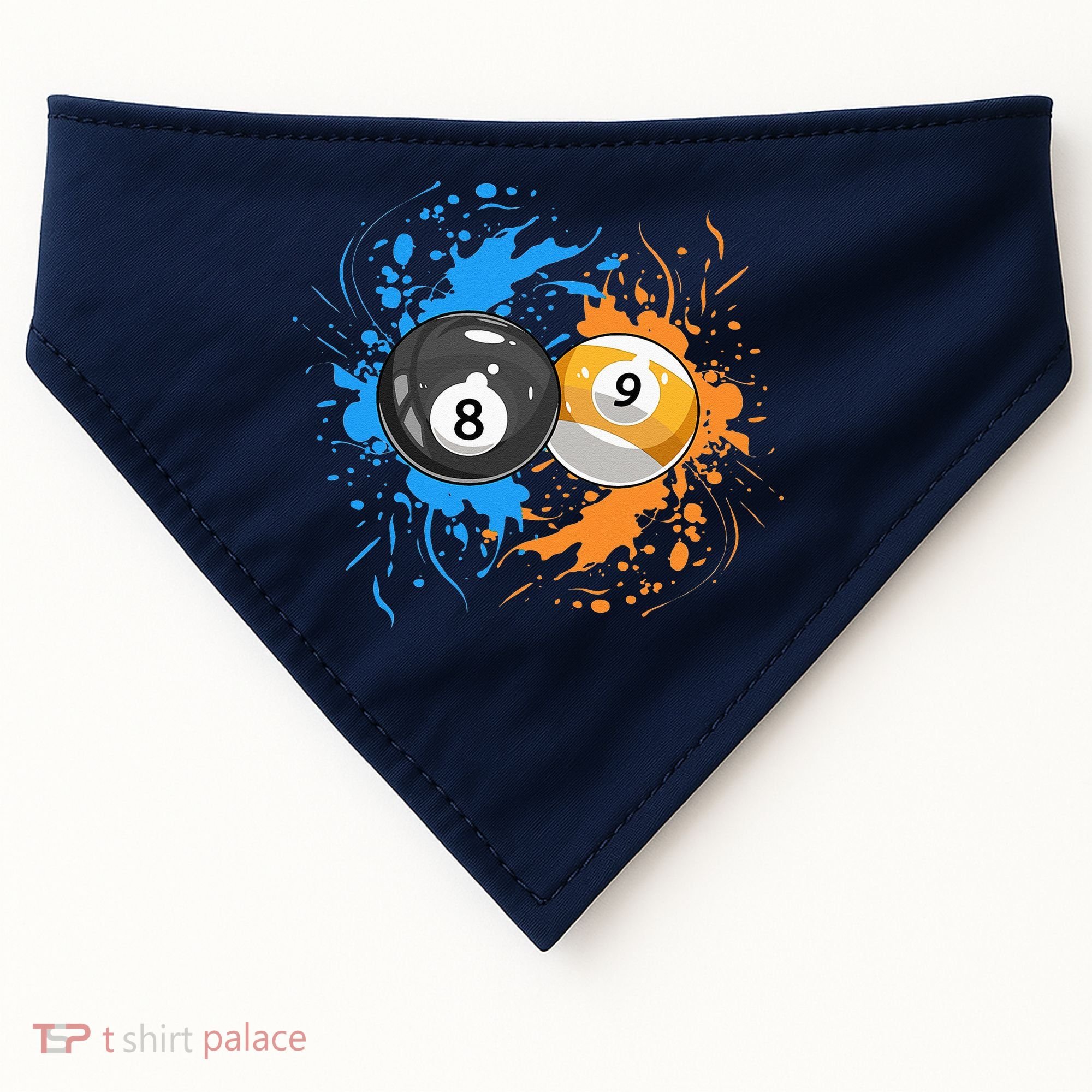 Cool Billiard Balls For 8 Ball And 9 Ball Player USA-Made Doggie Bandana