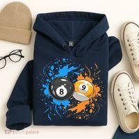 Cool Billiard Balls For 8 Ball And 9 Ball Player Hoodie thumb 4