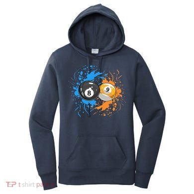 Cool Billiard Balls For 8 Ball And 9 Ball Player Women's Hoodie