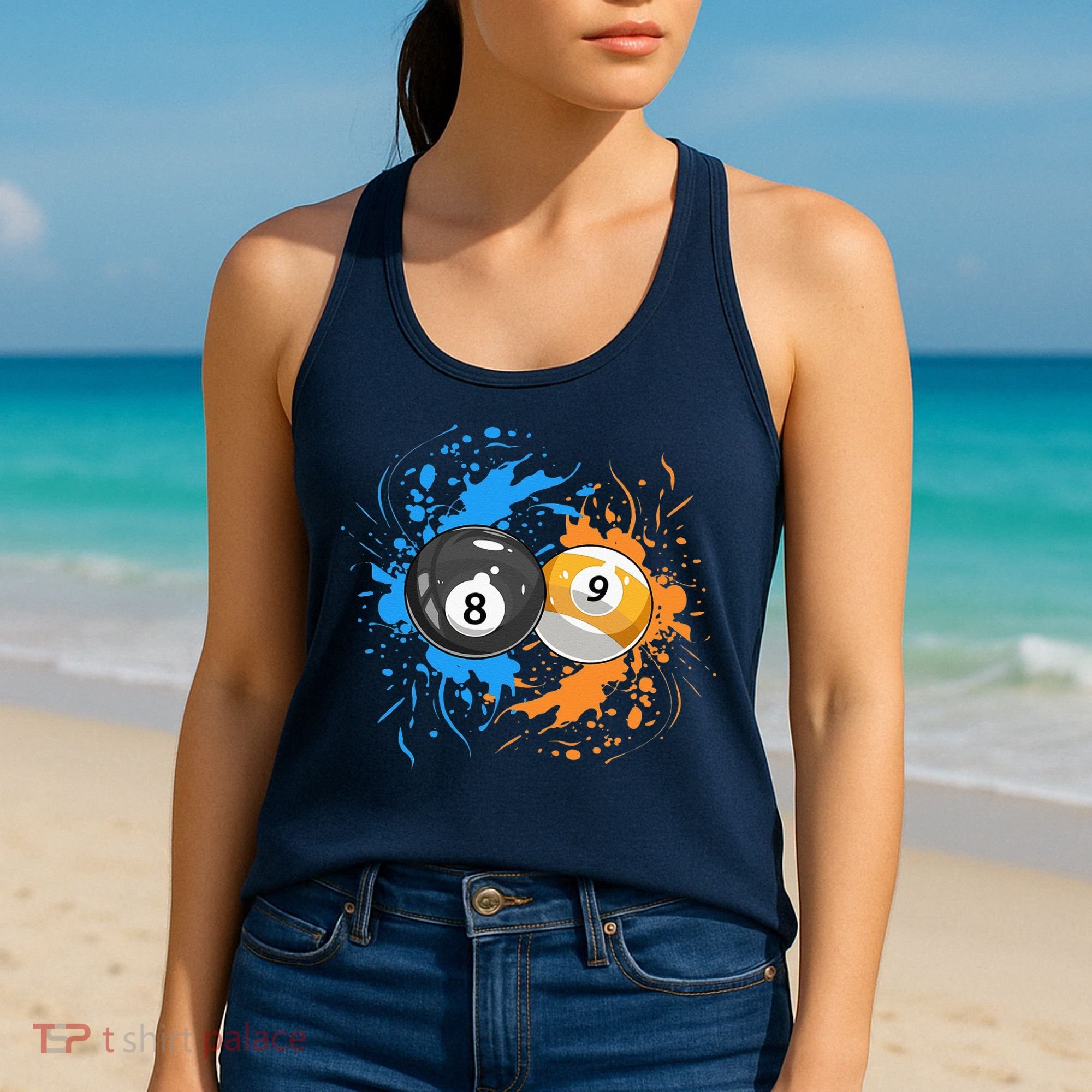 Cool Billiard Balls For 8 Ball And 9 Ball Player Women's Tank Top