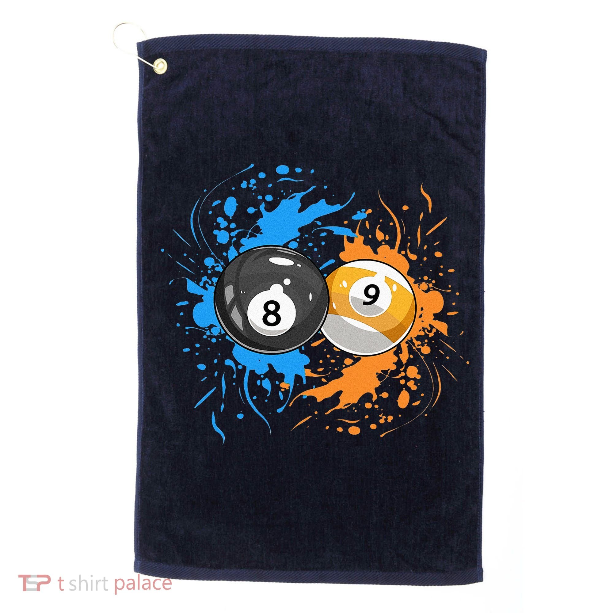 Cool Billiard Balls For 8 Ball And 9 Ball Player Golf Towel