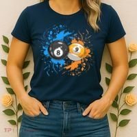 Cool Billiard Balls For 8 Ball And 9 Ball Player Women's T-Shirt thumb 2