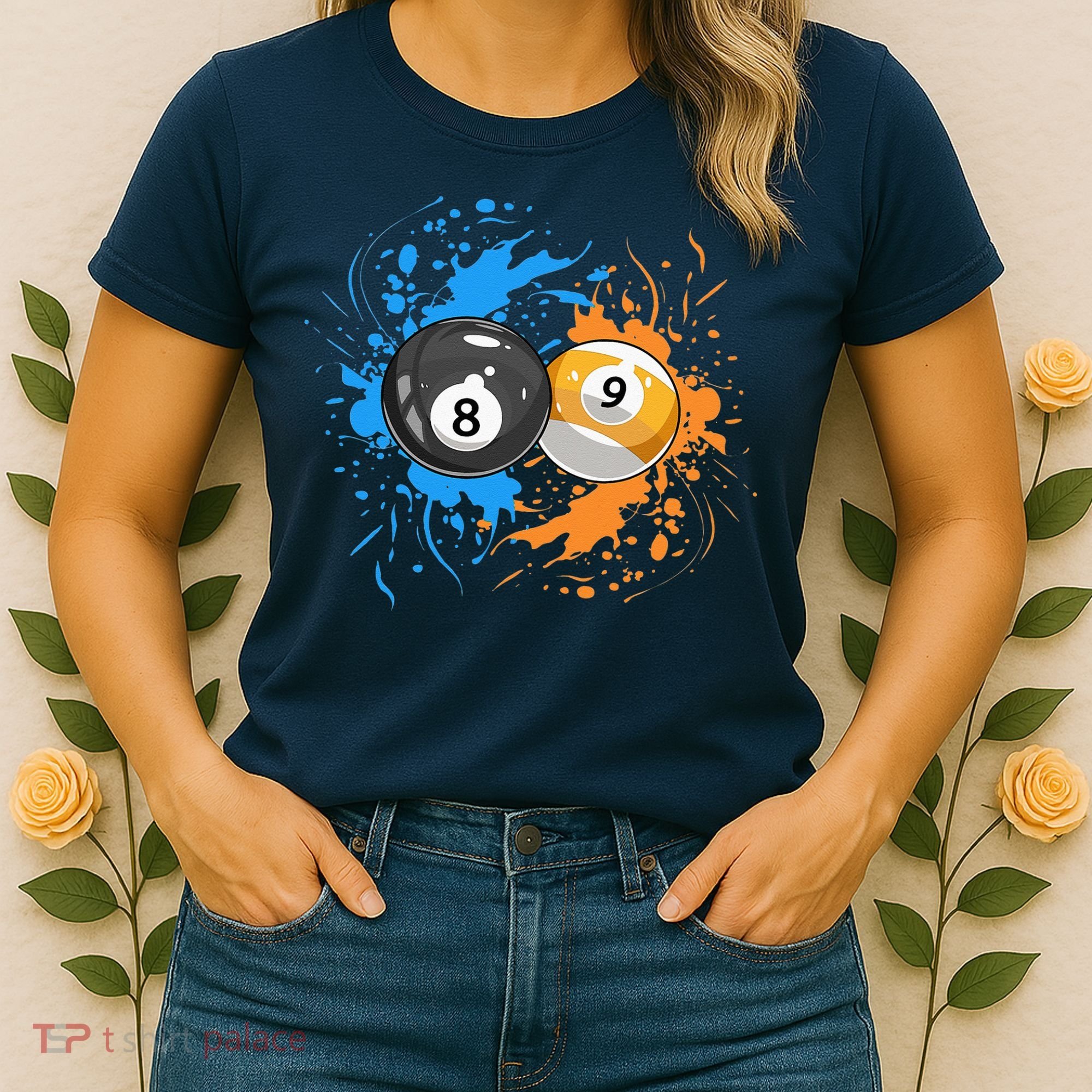 Cool Billiard Balls For 8 Ball And 9 Ball Player Women's T-Shirt