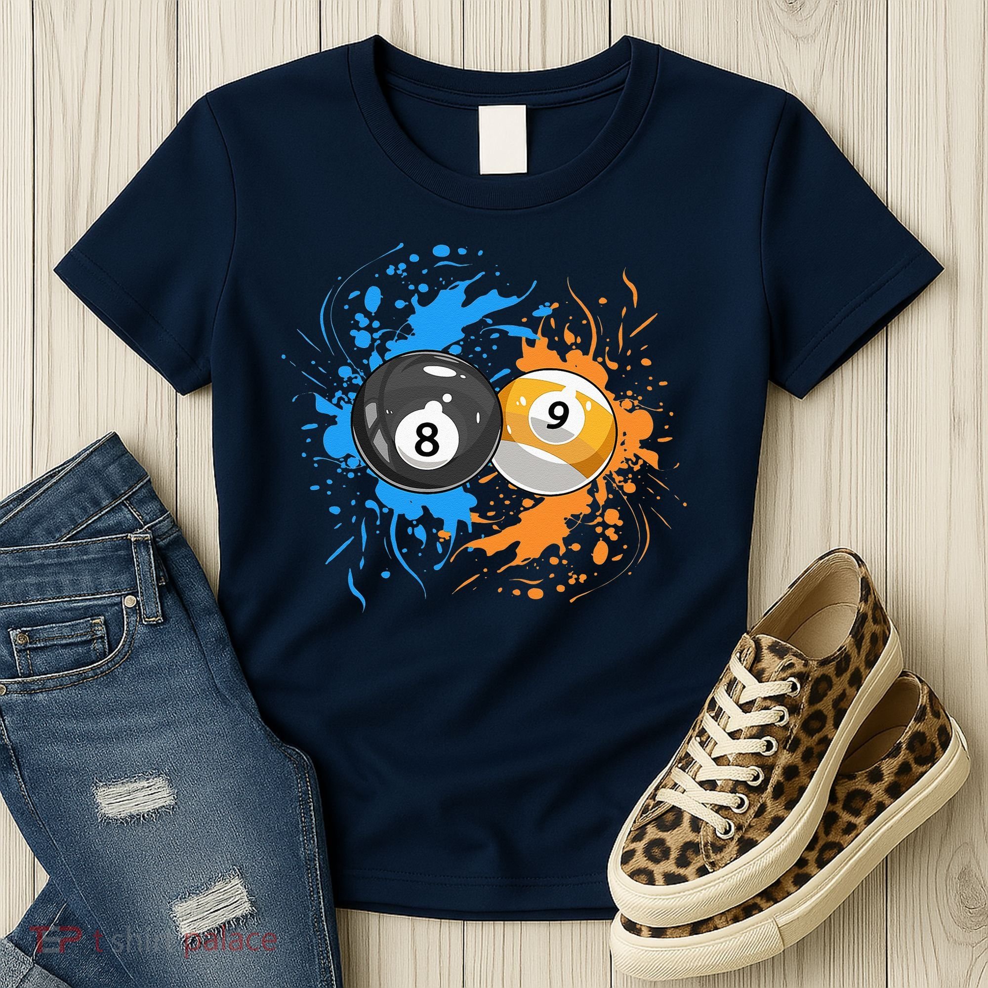 Cool Billiard Balls For 8 Ball And 9 Ball Player Women's T-Shirt