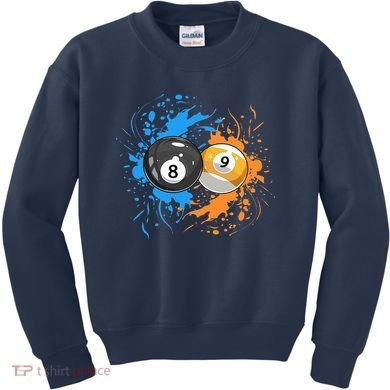 Cool Billiard Balls For 8 Ball And 9 Ball Player Kids Sweatshirt