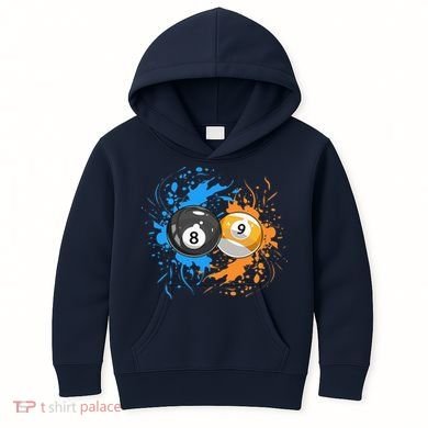 Cool Billiard Balls For 8 Ball And 9 Ball Player Kids Hoodie