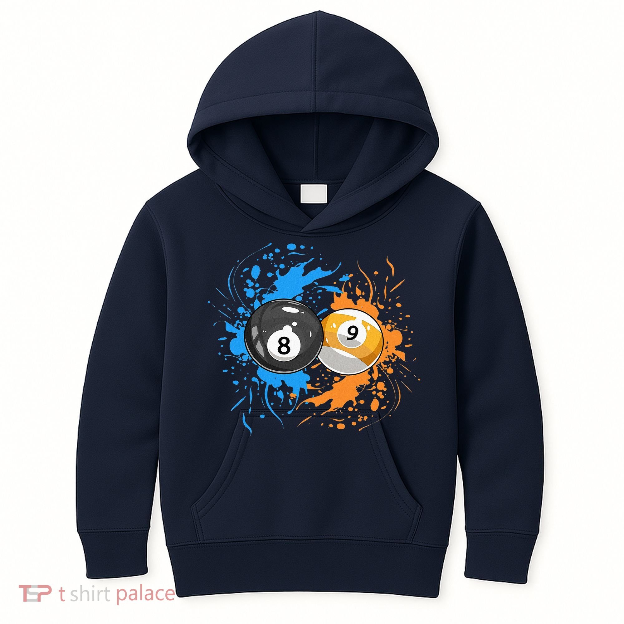 Cool Billiard Balls For 8 Ball And 9 Ball Player Kids Hoodie