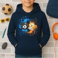 Cool Billiard Balls For 8 Ball And 9 Ball Player Kids Hoodie thumb 2