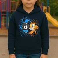 Cool Billiard Balls For 8 Ball And 9 Ball Player Kids Hoodie thumb 3