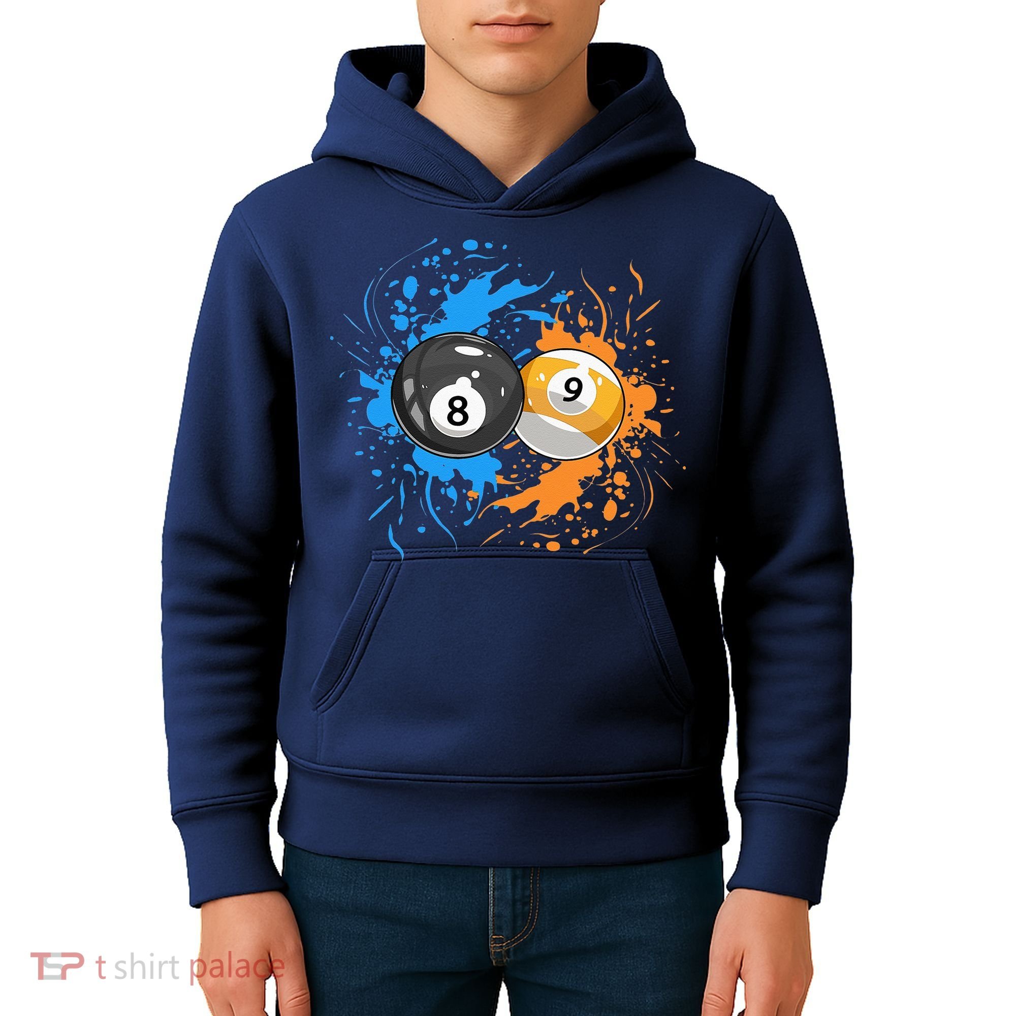 Cool Billiard Balls For 8 Ball And 9 Ball Player Kids Hoodie