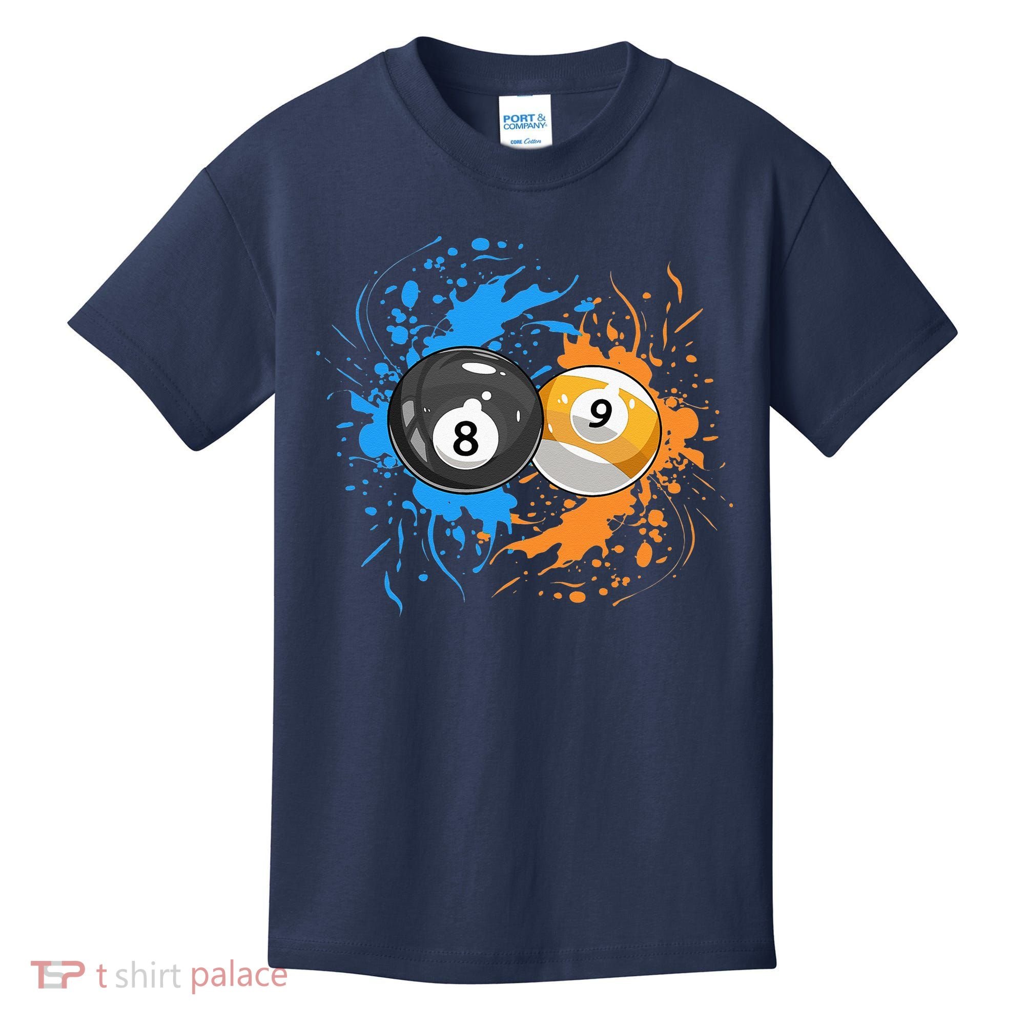 Cool Billiard Balls For 8 Ball And 9 Ball Player Kids T-Shirt