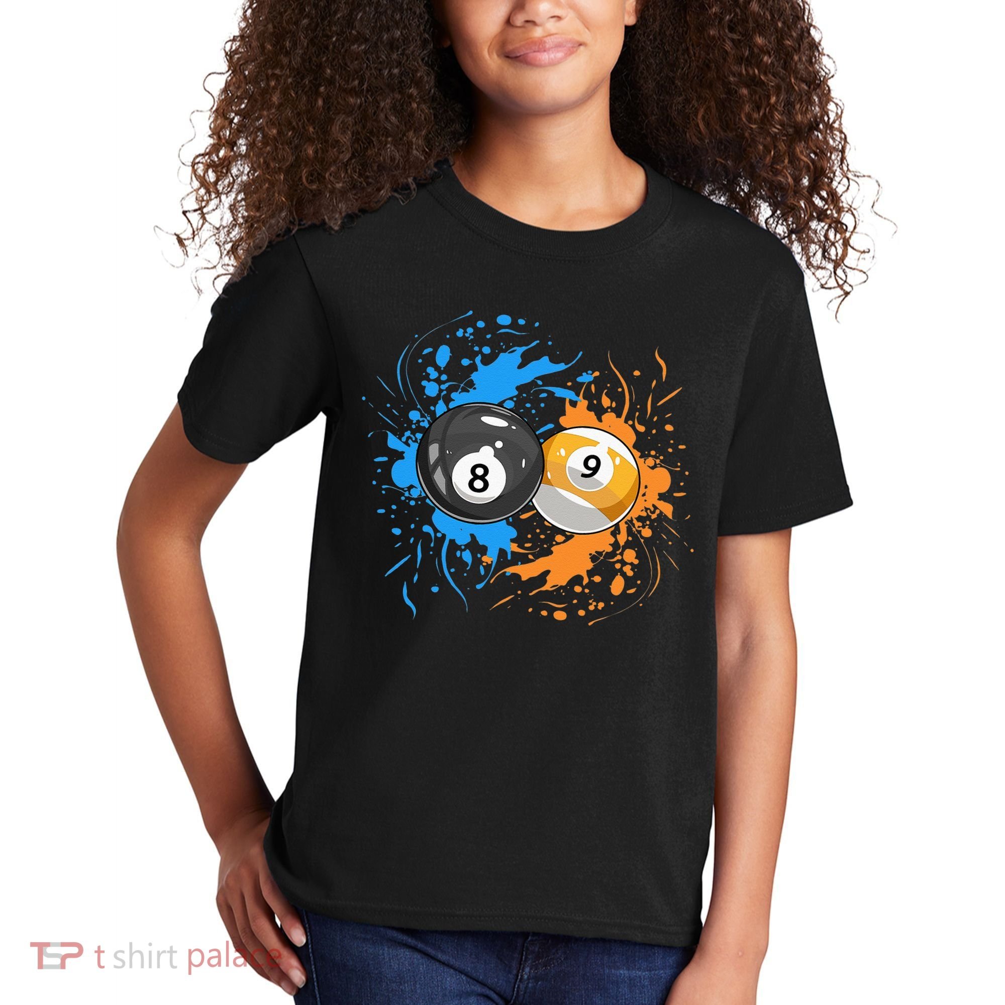 Cool Billiard Balls For 8 Ball And 9 Ball Player Kids T-Shirt