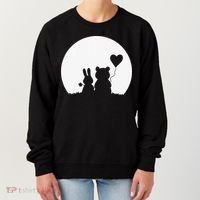 Cute Bunny Bear Love Couple Valentine's Day Rabbit Lover Women's Sweatshirt thumb 0