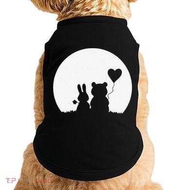Cute Bunny Bear Love Couple Valentine's Day Rabbit Lover Doggie Tank