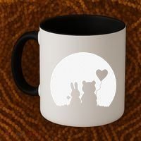 Cute Bunny Bear Love Couple Valentine's Day Rabbit Lover Coffee Mug thumb 2