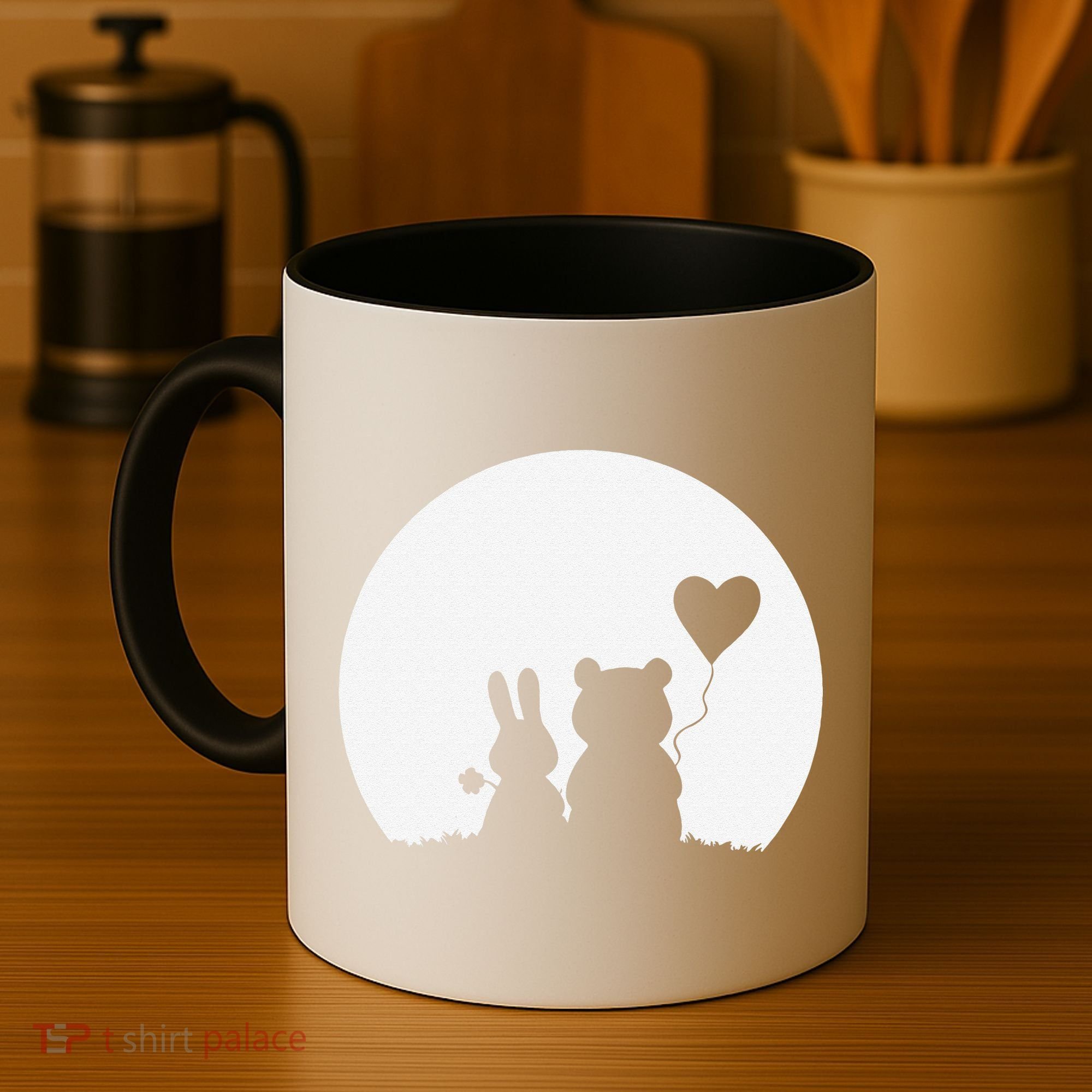 Cute Bunny Bear Love Couple Valentine's Day Rabbit Lover Coffee Mug