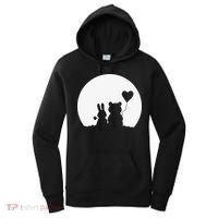 Cute Bunny Bear Love Couple Valentine's Day Rabbit Lover Women's Hoodie thumb 0