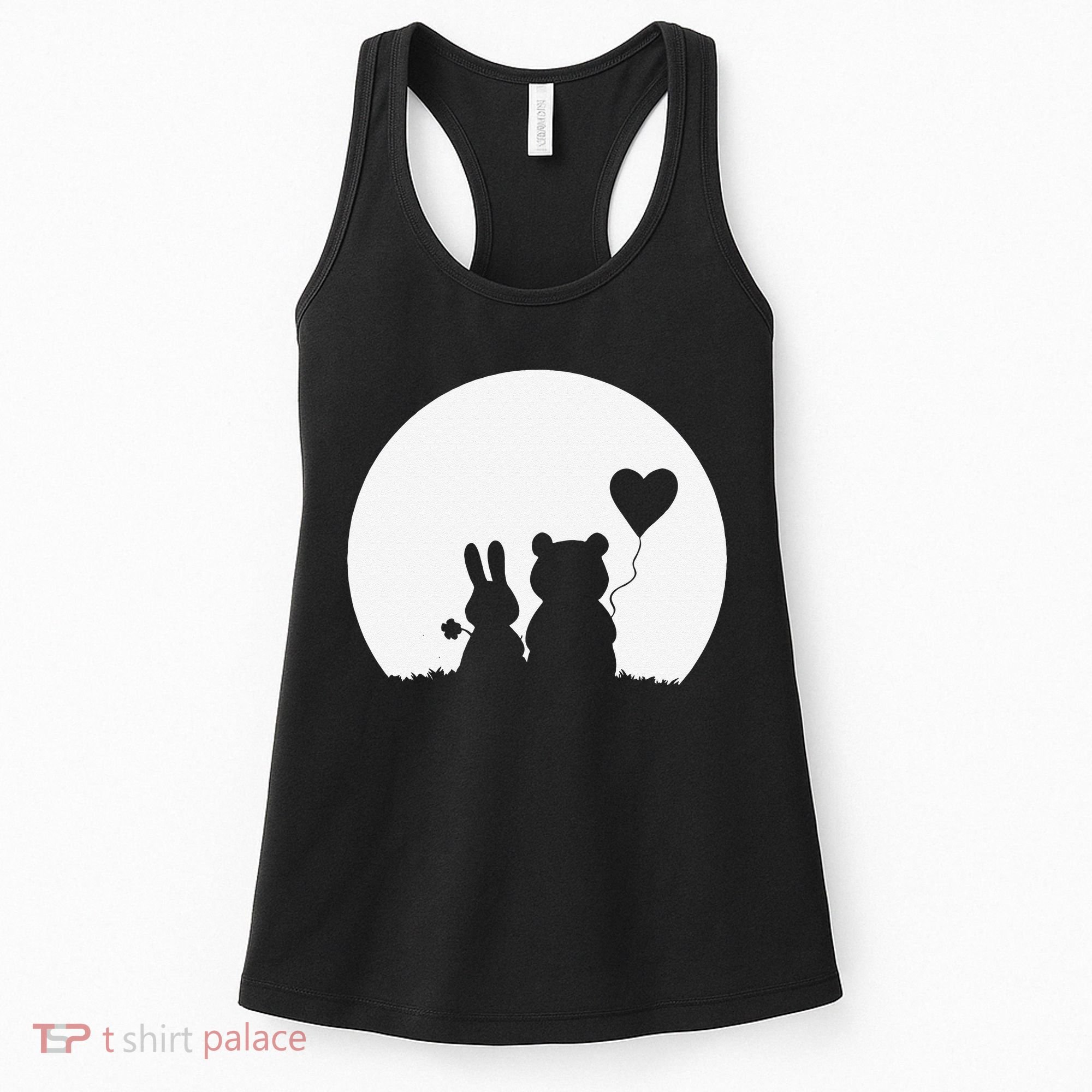 Cute Bunny Bear Love Couple Valentine's Day Rabbit Lover Women's Tank Top