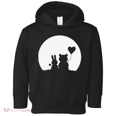 Cute Bunny Bear Love Couple Valentine's Day Rabbit Lover Toddler Hoodie