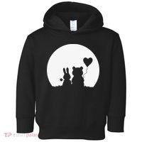 Cute Bunny Bear Love Couple Valentine's Day Rabbit Lover Toddler Hoodie thumb 0