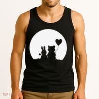 Cute Bunny Bear Love Couple Valentine's Day Rabbit Lover Tank Top thumb 3