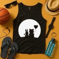 Cute Bunny Bear Love Couple Valentine's Day Rabbit Lover Tank Top thumb 4