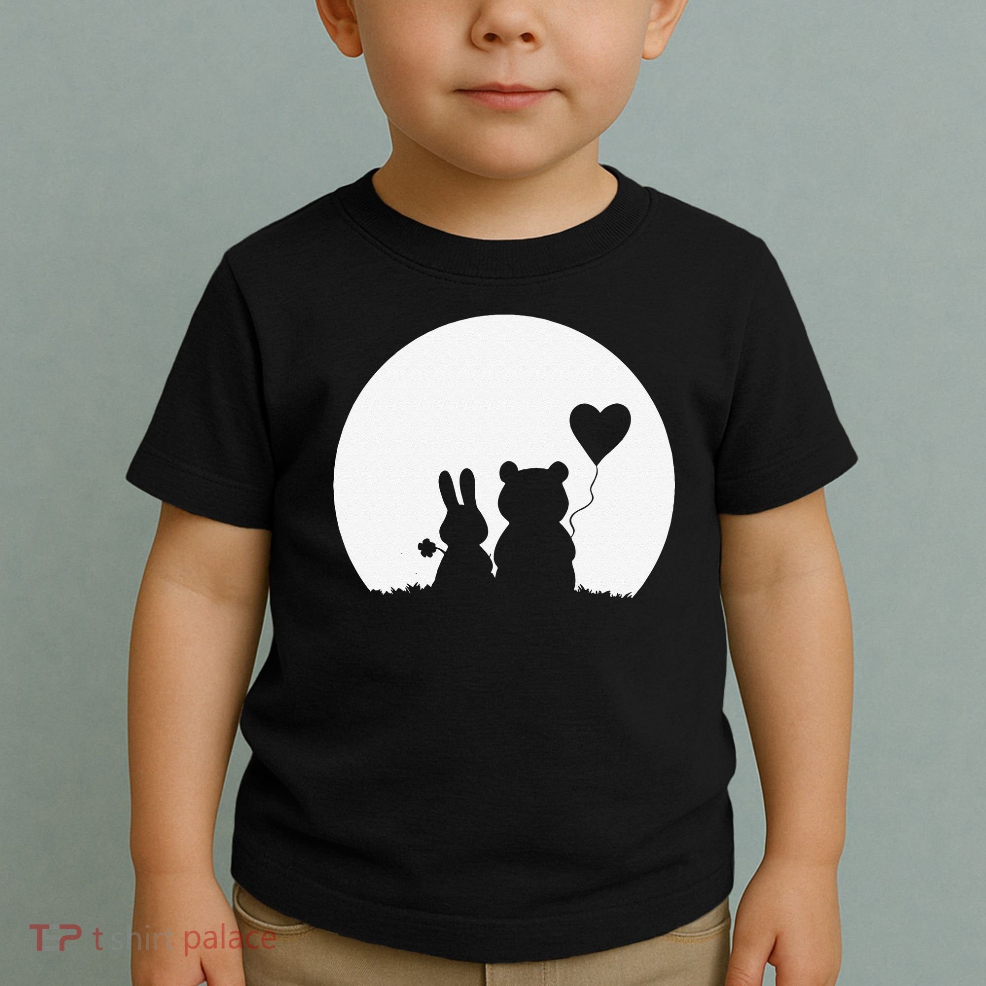 Cute Bunny Bear Love Couple Valentine's Day Rabbit Lover Toddler T-Shirt