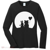 Cute Bunny Bear Love Couple Valentine's Day Rabbit Lover Women's Long Sleeve Shirt thumb 0