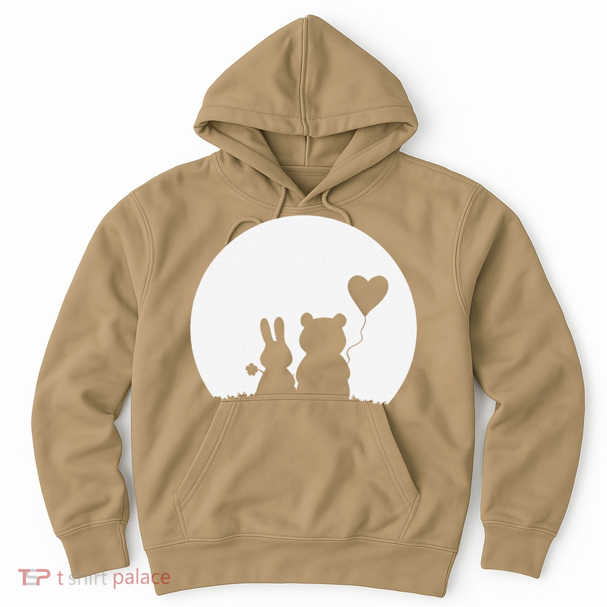 Cute Bunny Bear Love Couple Valentine's Day Rabbit Lover Hoodie