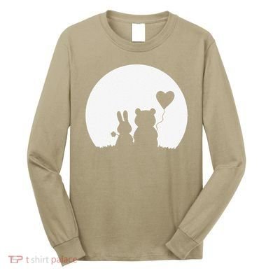 Cute Bunny Bear Love Couple Valentine's Day Rabbit Lover Long Sleeve Shirt