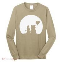 Cute Bunny Bear Love Couple Valentine's Day Rabbit Lover Long Sleeve Shirt thumb 0