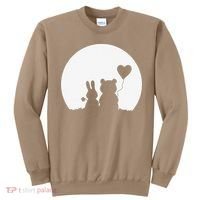 Cute Bunny Bear Love Couple Valentine's Day Rabbit Lover Sweatshirt thumb 0