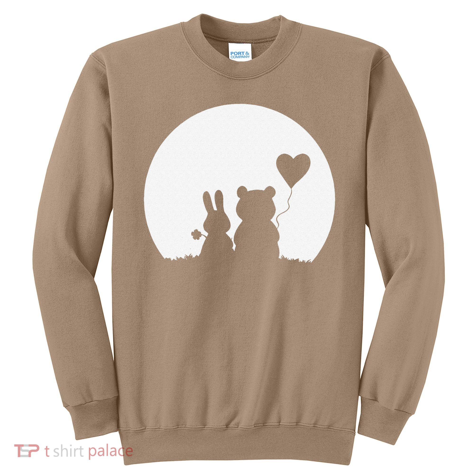 Cute Bunny Bear Love Couple Valentine's Day Rabbit Lover Sweatshirt
