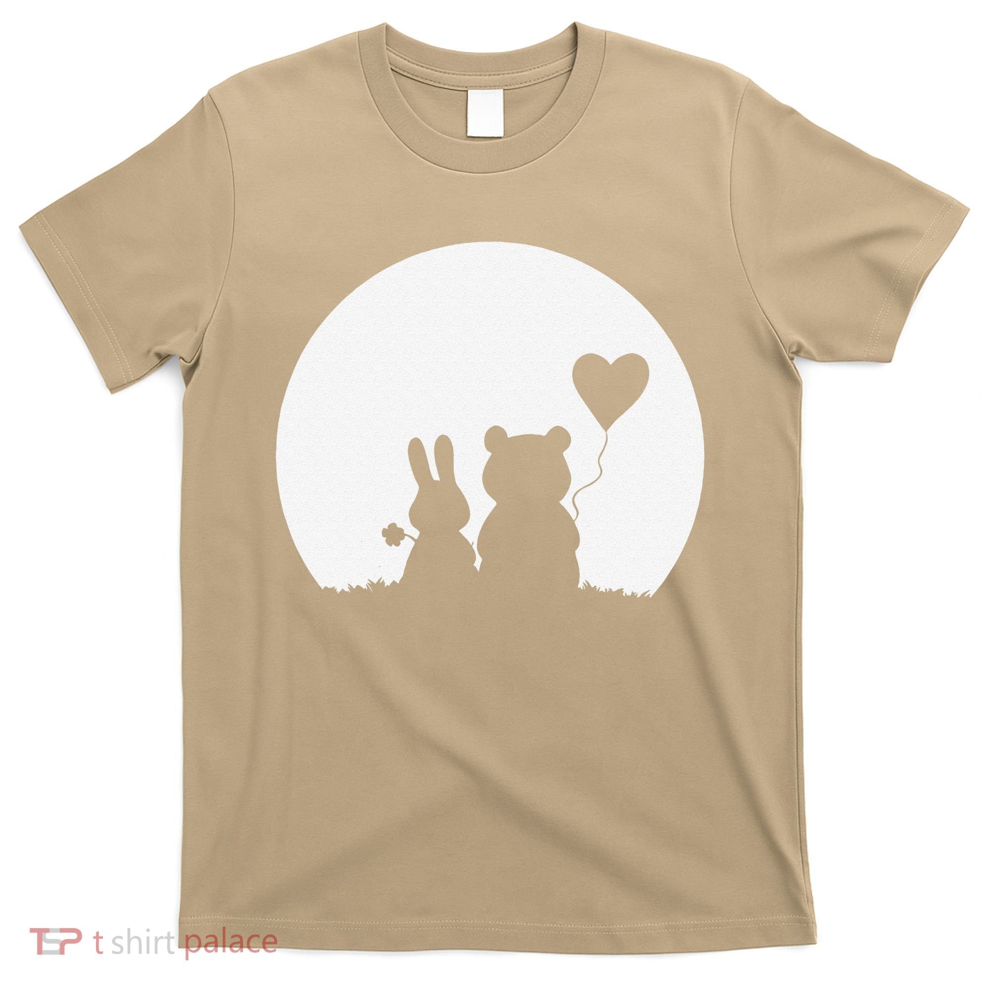 Cute Bunny Bear Love Couple Valentine's Day Rabbit Lover T-Shirt